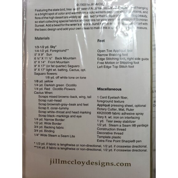 Quilt Pattern Lot of 6 Wolf Bird Nature Tree Applique Granola Girl Jill McCloy - Picture 9 of 12